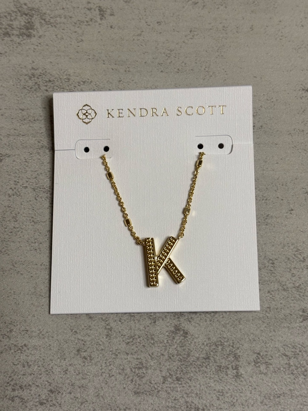 Kendra Scott Letter K Necklace in Gold
